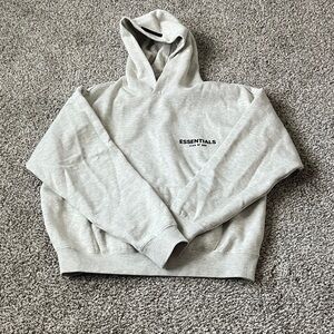 Essentials Light Gray Hoodie for Men